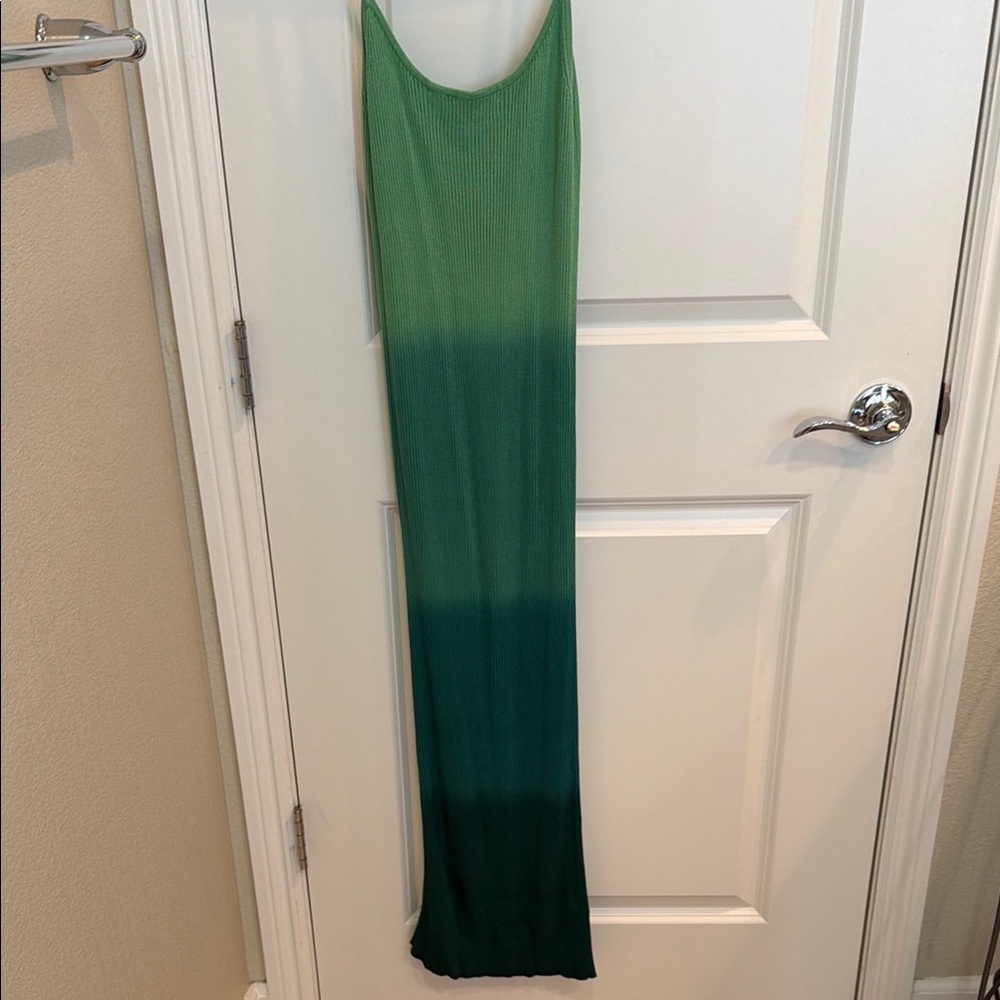 Mango Light Green Ribbed Dress - Picture 7 of 7
